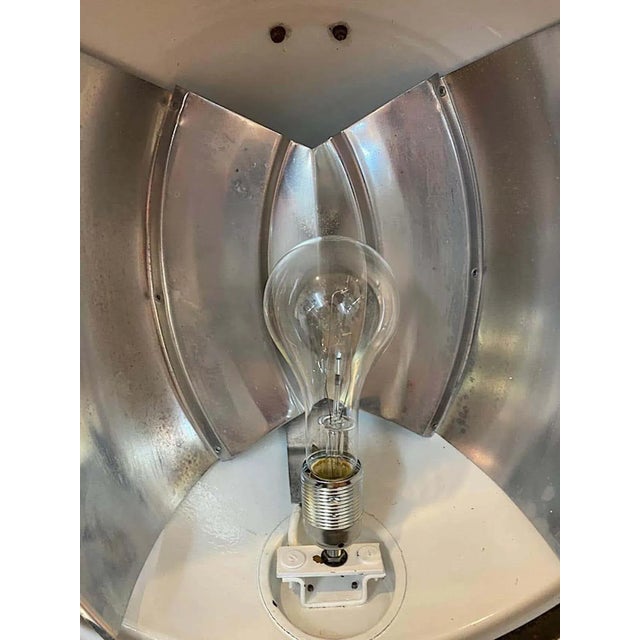 Metal 1940s Italian Blue Enamel Large Industrial Factory / Warehouse Lantern For Sale - Image 7 of 13