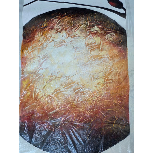 2000 - 2009 African Tribal Sun Dance Hand Painted Pentaptych on Canvas For Sale - Image 5 of 10