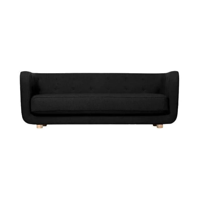 Black and Natural Oak Raf Simons Vidar 3 Vilhelm Sofa by Lassen For Sale - Image 9 of 9