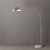 Mid-Century Modern 1960s Adjustable Luna Bella Floor Lamp - Mid Century Modern Arc Lamp, Dimmable, Hemi-Sphere Satin Nickel White Shade, White Round Marble Base For Sale - Image 3 of 5