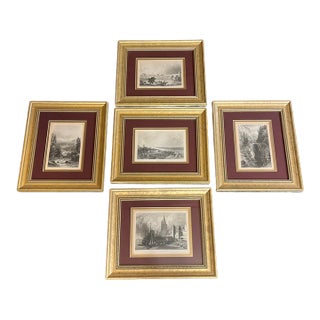 William Tombleson, Views of the Rhine Etching Prints- Set of 5 For Sale