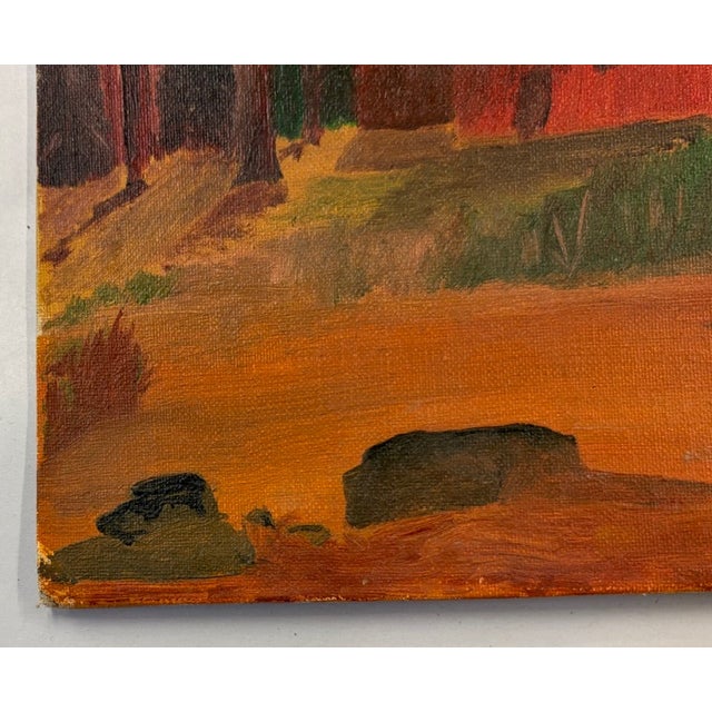 Mid 20th Century Folk Art Red Barn Painting - New Hampshire, Signed and Dated For Sale - Image 5 of 8