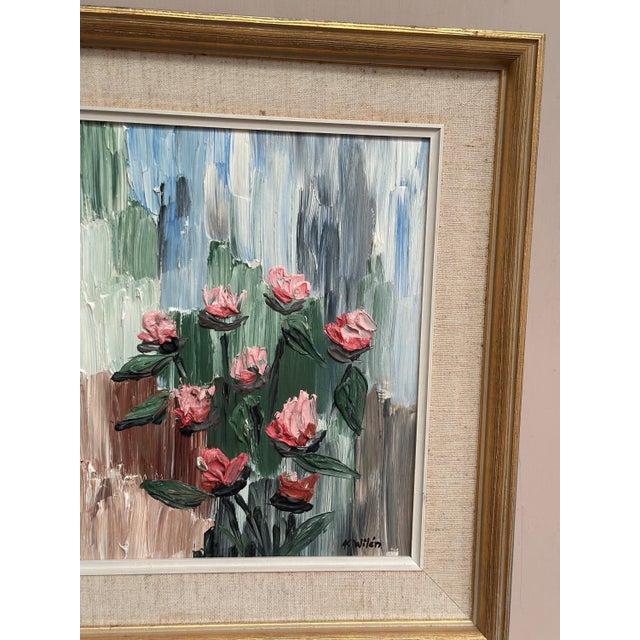 A. Wilén, Floral Impasto, 1960s, Oil on Panel, Framed For Sale - Image 14 of 17