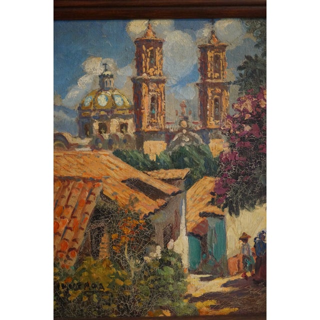 Mid Century Fidel Figueroa Taxco Mexico Painting For Sale - Image 9 of 11