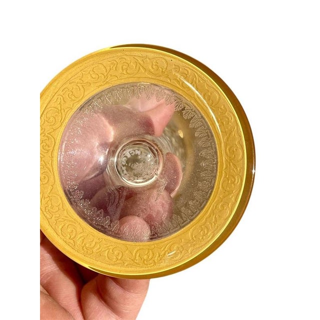 Gold Thistle Champagne Flutes from Saint Louis, Set of 9 For Sale - Image 8 of 9