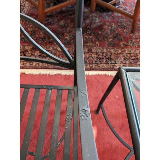 Metal Summer Classics 4 Piece Wrought Iron Outdoor Set For Sale - Image 7 of 8