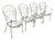 Late 20th Century Wrought Iron Scrolling Patio Dining Arm Chairs by Crown Leisure - Set of 4 For Sale