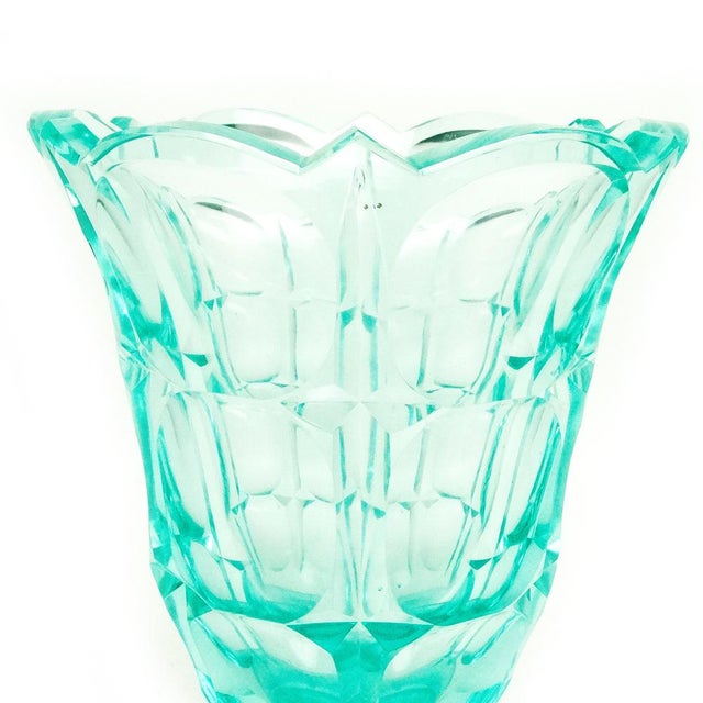 Art Deco Uranium Vase from Moser, Czechoslovakia, 1930s For Sale - Image 3 of 16