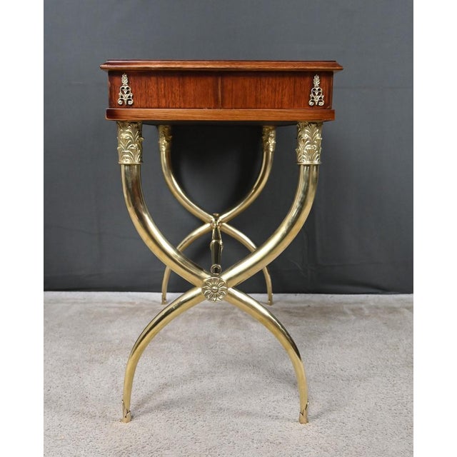 Empire Style Mahogany Veneer Console Table, Early 20th Century For Sale - Image 15 of 18