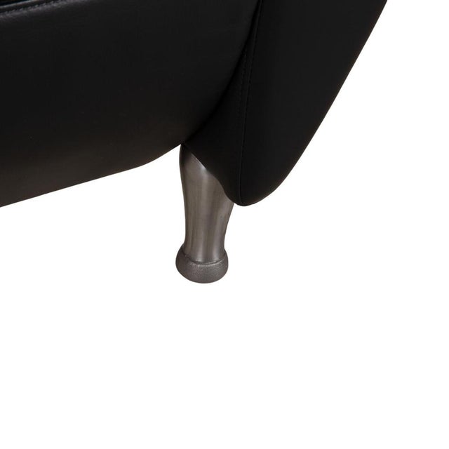 Set of Model 5600 Lounge Chair and Ottoman in Black Leather from Rolf Benz For Sale - Image 10 of 18