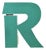 Vintage Green Illuminated Letter R, 1970s For Sale