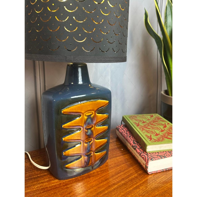 Vintage Danish Ceramic Table Lamp by Einar Johansen for Søholm, 1960s For Sale - Image 4 of 12