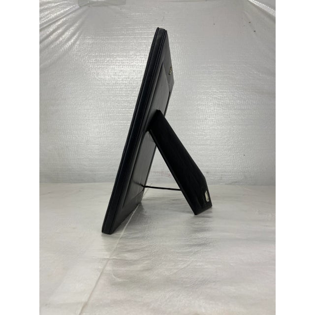 Vintage rectangular Waterford standing photo frame. 8x10” photograph opening horizontal or vertical. Finished with a black...