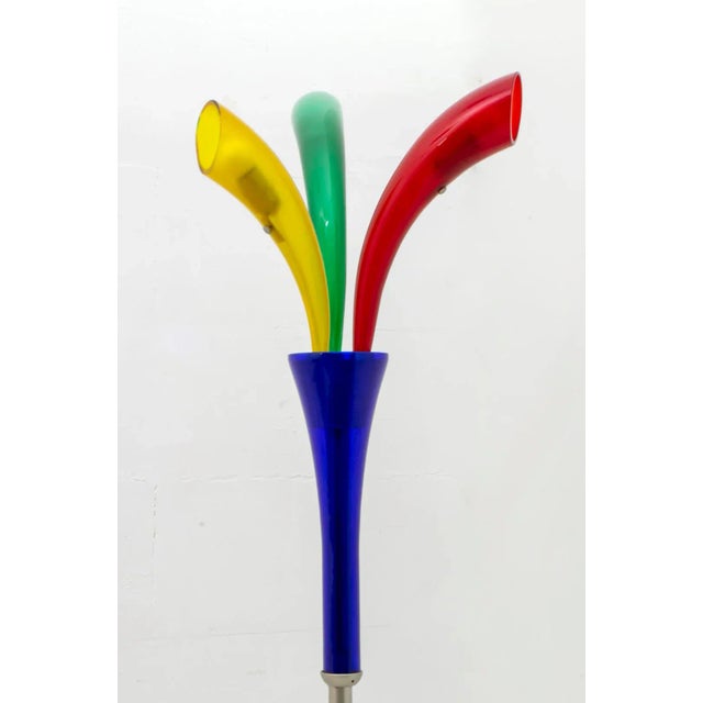 Blue Italian Murano Glass Model Fireworks Floor Lamp from Barovier & Toso, 1990s For Sale - Image 8 of 9