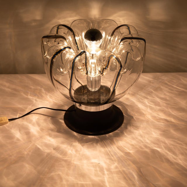 Space Age Table Lamp in Hand-Blown Murano Glass from Targetti Sankey, Italy, 1970s For Sale - Image 15 of 16