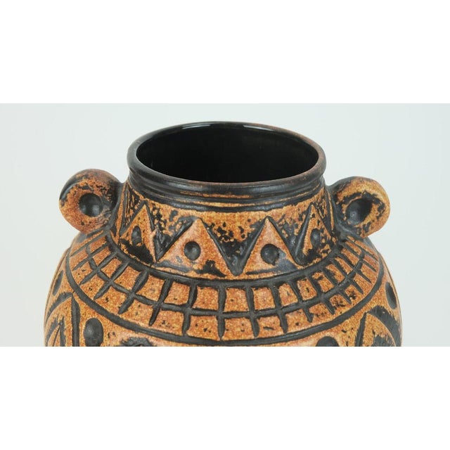 Mid-Century Jasba Model N 312 11 20 Vase with Abstract Decor from Jasba For Sale - Image 4 of 11