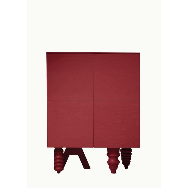 Wood 2M Multileg Cabinet in Red Ash Wood by Jaime Hayon for BD Barcelona, 2022 For Sale - Image 7 of 13