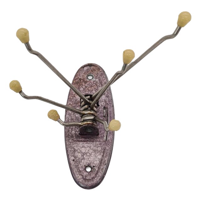 Modernist Wall Hook in Metal, 1950s-1960s For Sale