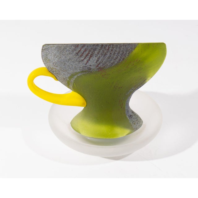 Glass Kjell Engman Kosta Boda Atelier Teacup Sculpture For Sale - Image 7 of 7