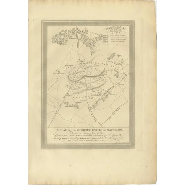 Title: A Plan of the Glorious Battle of Waterloo: Allied Victory Over Napoleon, 1815 : This finely engraved 1816 map...