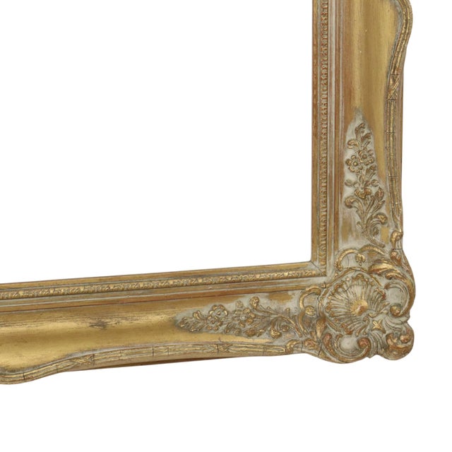 Gold Baroque-Style Picture Frame in Pine For Sale - Image 8 of 16