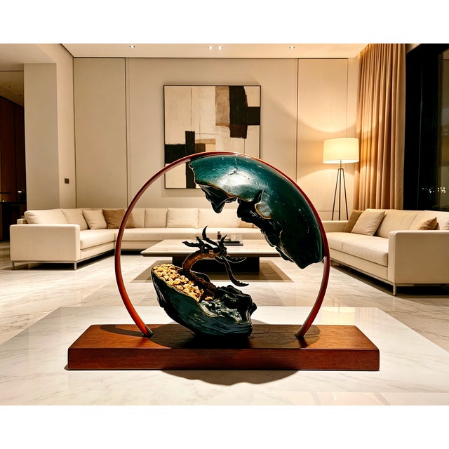 Artistic Statement: This work centers on an egg-like shell form, its upper surface gently fissured as if something is...