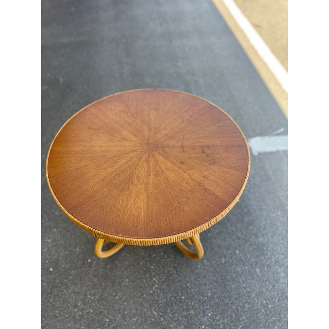 Mid-Century Modern Bamboo Side Table, 1960 For Sale - Image 3 of 8
