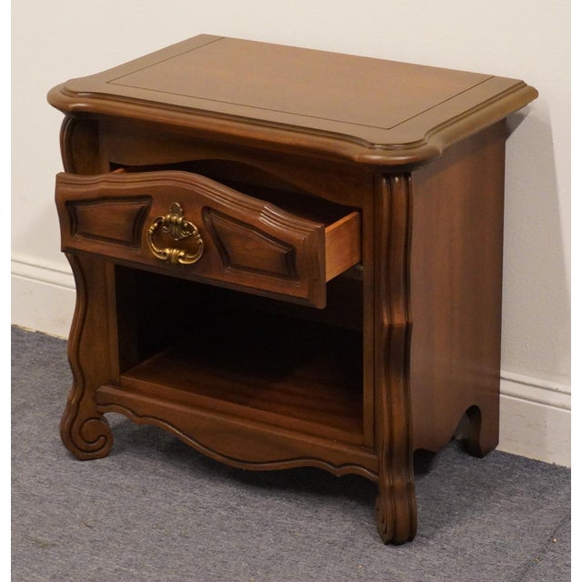 Late 20th Century Stanley Furniture Country French 26" Open Cabinet Nightstand 995-80 For Sale - Image 5 of 12