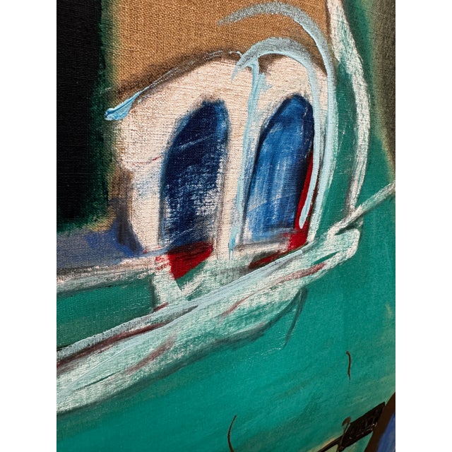 1980s Pair of Large Abstract Mixed Media Paintings, 1983 50x48” by Jack Compton For Sale - Image 9 of 11