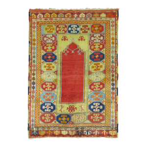 19th Century Zabihi Collection Turkish Melas Prayer Rug
