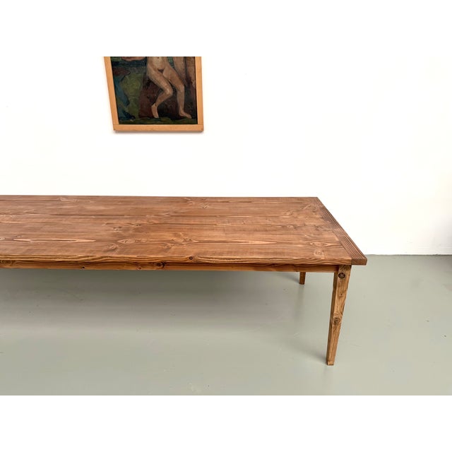Vintage Farmhouse Table in Pine, 1970 For Sale - Image 13 of 18