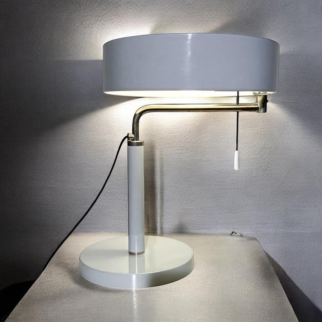 Metal Very Flexible Multi-Position Desk Lamp by Alfred Müller for Belmag, Model 2203, Iconic Bauhaus Lamp, Zurich, Switzerland, 1952 For Sale - Image 7 of 17
