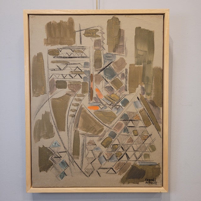 Reynold Henri Arnould, New York Subway, Early 20th Century, Canvas & Cardboard, Framed For Sale - Image 4 of 18