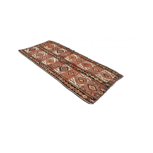 Vintage handwoven wool kilim rug from Kars region of Turkey. Approximatelly 50-60 years old. In very good condition. Rare...