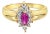 Marquise Ruby Center with Diamond Halo Ring, Size 5.75 For Sale