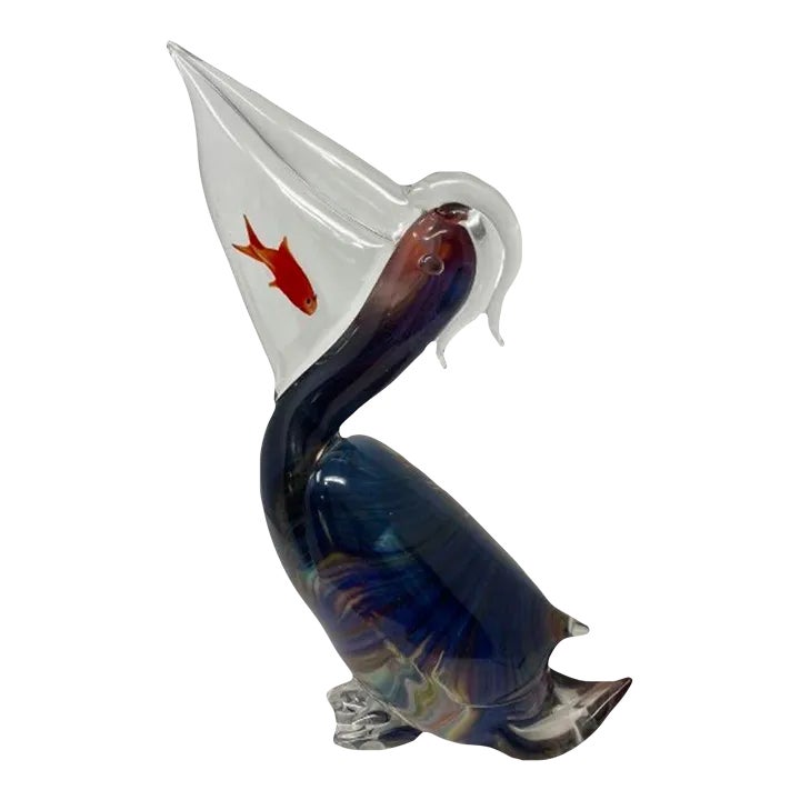 Pelican w/ Fish Glass Figurine main image 1