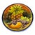 Vintage Hand Painted Tropical Fruit Majolica Santa Rosa Mexico Oval Wall Plate For Sale - Image 6 of 6