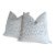 Schumacher Ming Fret Velvet Pillows in Mineral For Sale