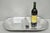 Vintage Mid Century Modern Art Deco Cast Aluminum Oval 2 Section Serving Dish Platter. Circa Late 20th Century....