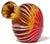 Red Vintage Murano Sommerso Red Orange White Fenicio Pattern Italian Art Glass Fish Paperweight Figurine For Sale - Image 8 of 8