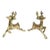 Mid 20th Century Solid Brass Buck Deer With Antler Figurine Model- a Pair For Sale
