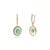 2.12ct Emerald Diamond Drop Earrings With Lever Back Closure in 14k Yellow Gold For Sale - Image 4 of 12