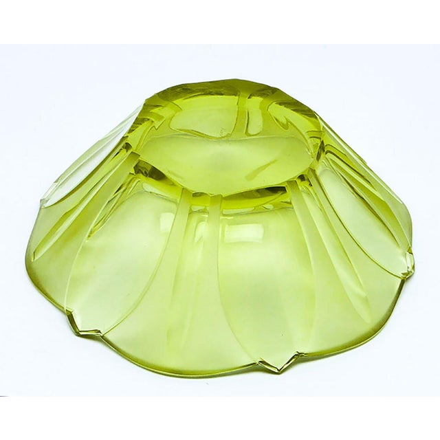 Art Deco Fruit Bowl by F. Hlousek for Moser, Czechoslovakia, 1930s For Sale - Image 3 of 9