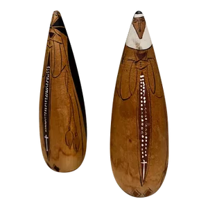 Vintage Japanese Trappist Nun Figures Wood Turned Kokeshi Dolls Isao Nemoto
