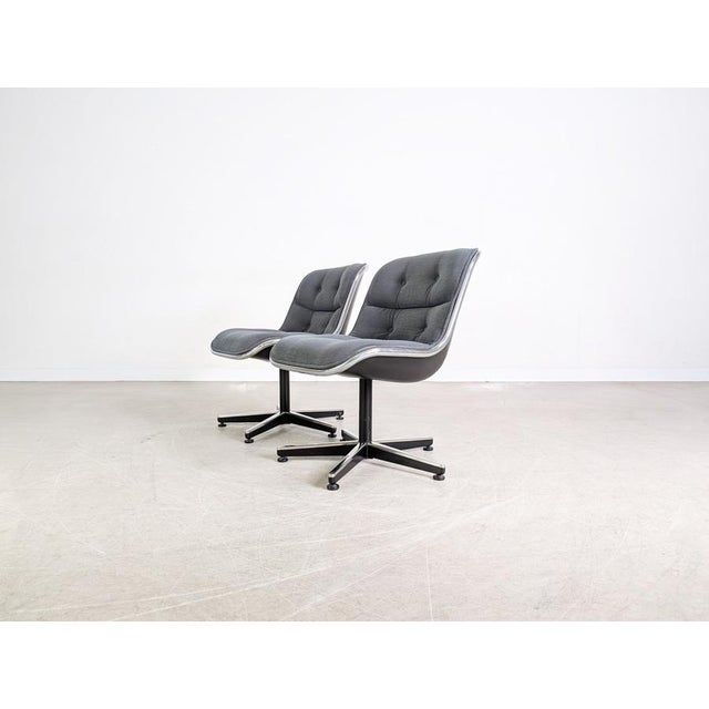 Executive Chairs by Charles Pollock for Knoll Intenational, Set of 2 For Sale - Image 5 of 13