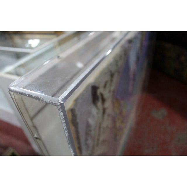 Abstract 1970s "Crescent With Black" Abstract Expressionist Mixed-Media Painting by Tom Ballo, Framed For Sale - Image 3 of 9