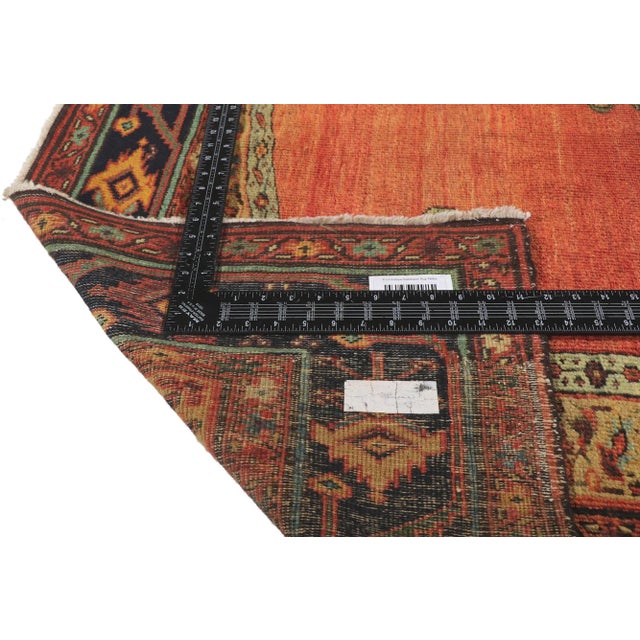 74953 Antique Persian Bakshaish Rug with Modern Northwest Style 05'07 x 06'01. With its bold elemental nature combined...