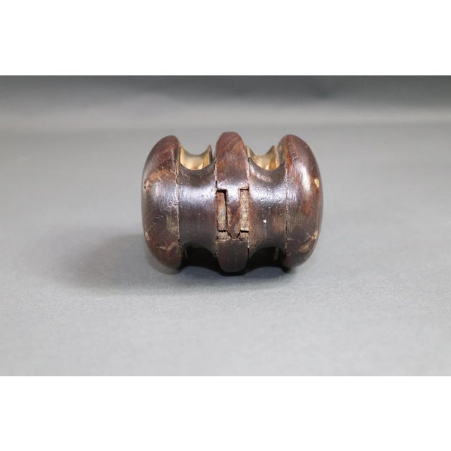 Varnished Ship Pulley with Varnish Finish For Sale In Boston - Image 6 of 7