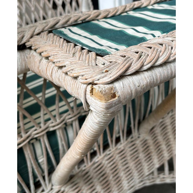 1980s Henry Link Smithsonian Collection Wicker Chair For Sale - Image 9 of 9