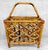 Vintage Coastal Rattan Chinoiserie Rattan Record Holder Magazine Rack For Sale - Image 4 of 10
